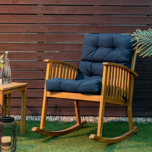 Tufted Outdoor Chair Cushion 44x22 Inch High Back Pad