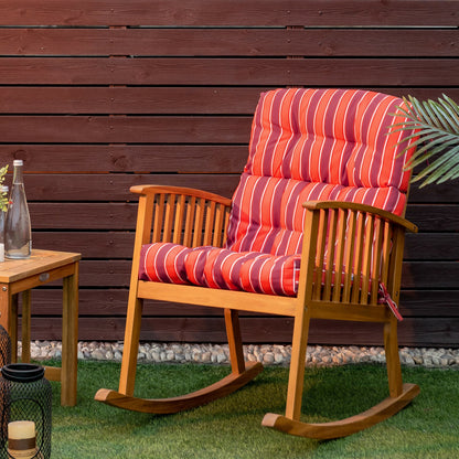 Tufted Outdoor Chair Cushion 44x22 Inch High Back Pad