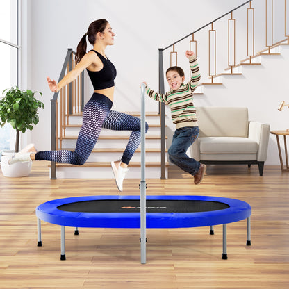 2-Person Foldable Fitness Trampoline with Adjustable Handle