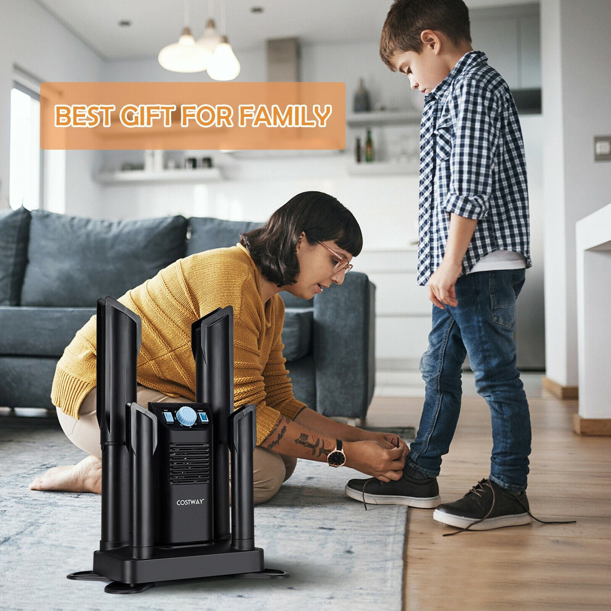 Electric Shoe Boot Dryer 4 Shoes with 180 Mins Timer Ozone Disinfection