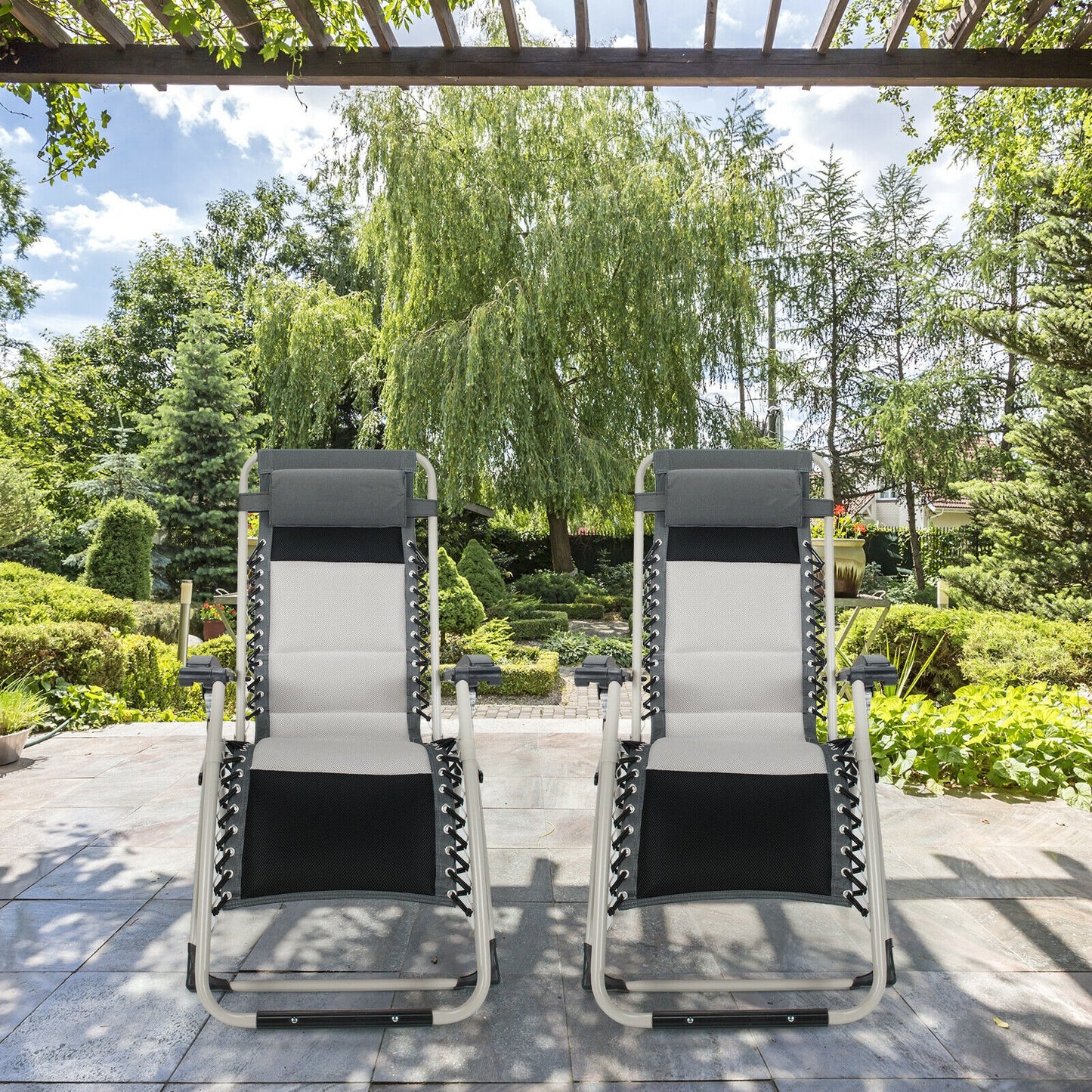 Adjustable Padded Lounge Recliner with Removable Pillow