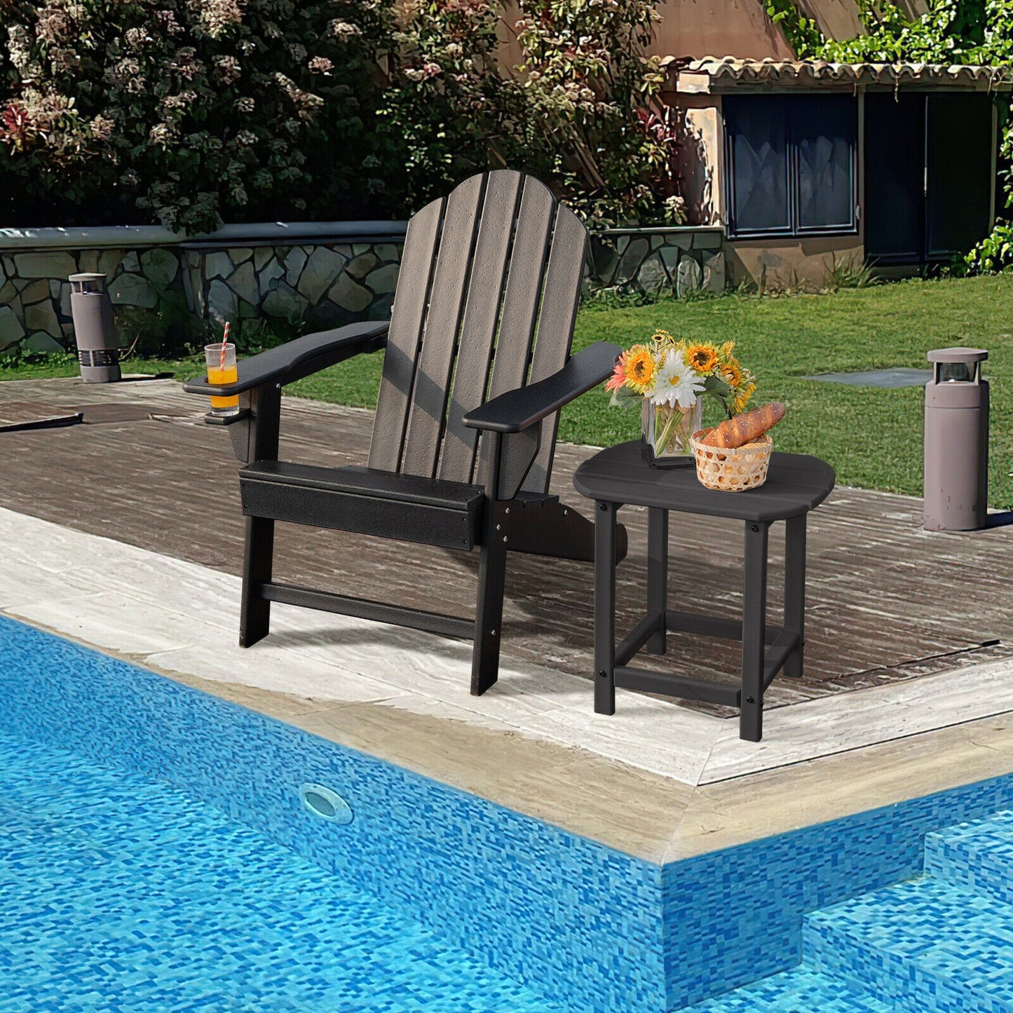 Adirondack Chair with Cup Holder - All-Weather PE