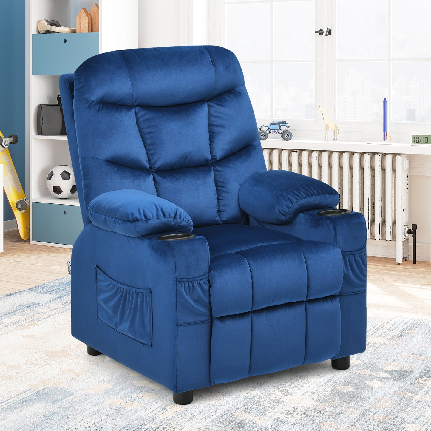 Kids Recliner Chair with Cup Holder and Footrest