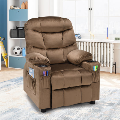 Kids Recliner Chair with Cup Holder and Footrest