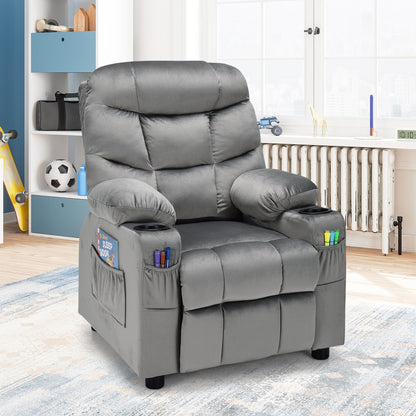 Kids Recliner Chair with Cup Holder and Footrest