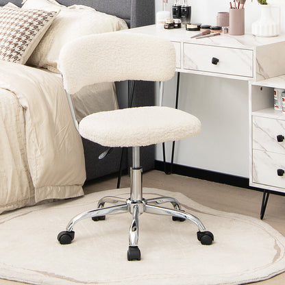 Adjustable Sherpa Office Chair with 360° Swivel