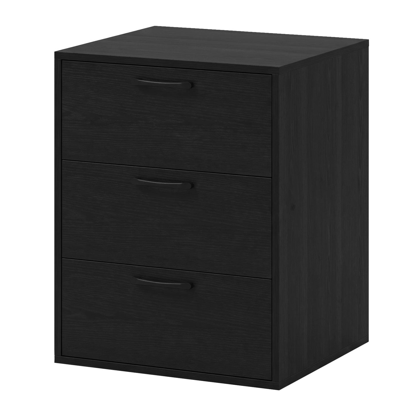 3-Drawer Nightstand with Wood Grain Finish