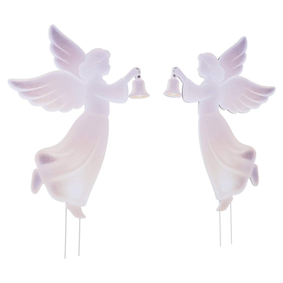 Outdoor Christmas Angel Yard Decoration Set - 3 Ft Pink