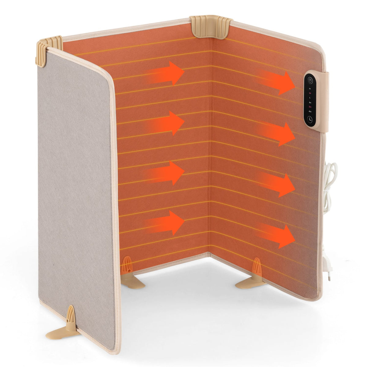 Under Desk Space Heater with 3-Level Thermostat & Timer