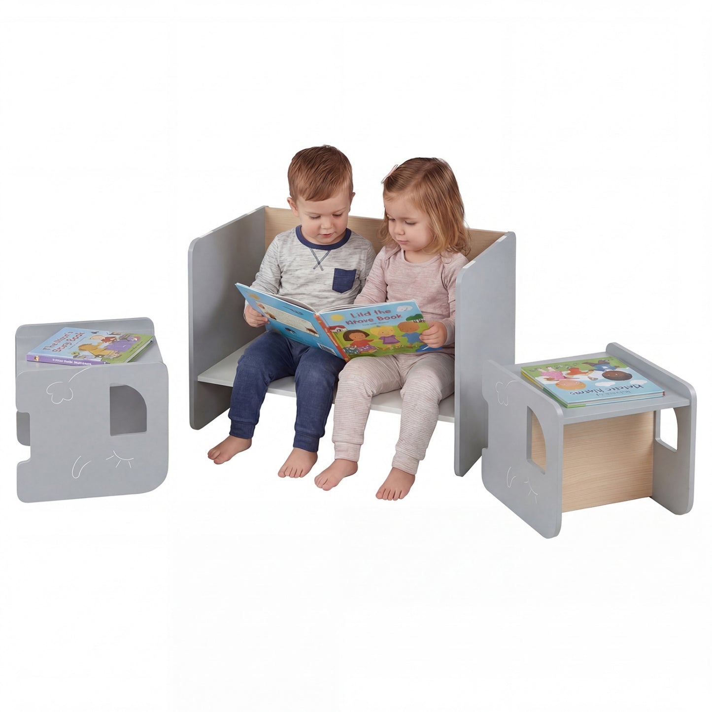 Kids Table and Chair Set with Chalkboard - 3 Piece