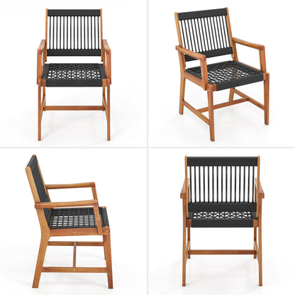 Acacia Wood Patio Conversation Set with Coffee Table