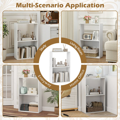 3-Tier Bookshelf with Open Storage Compartments