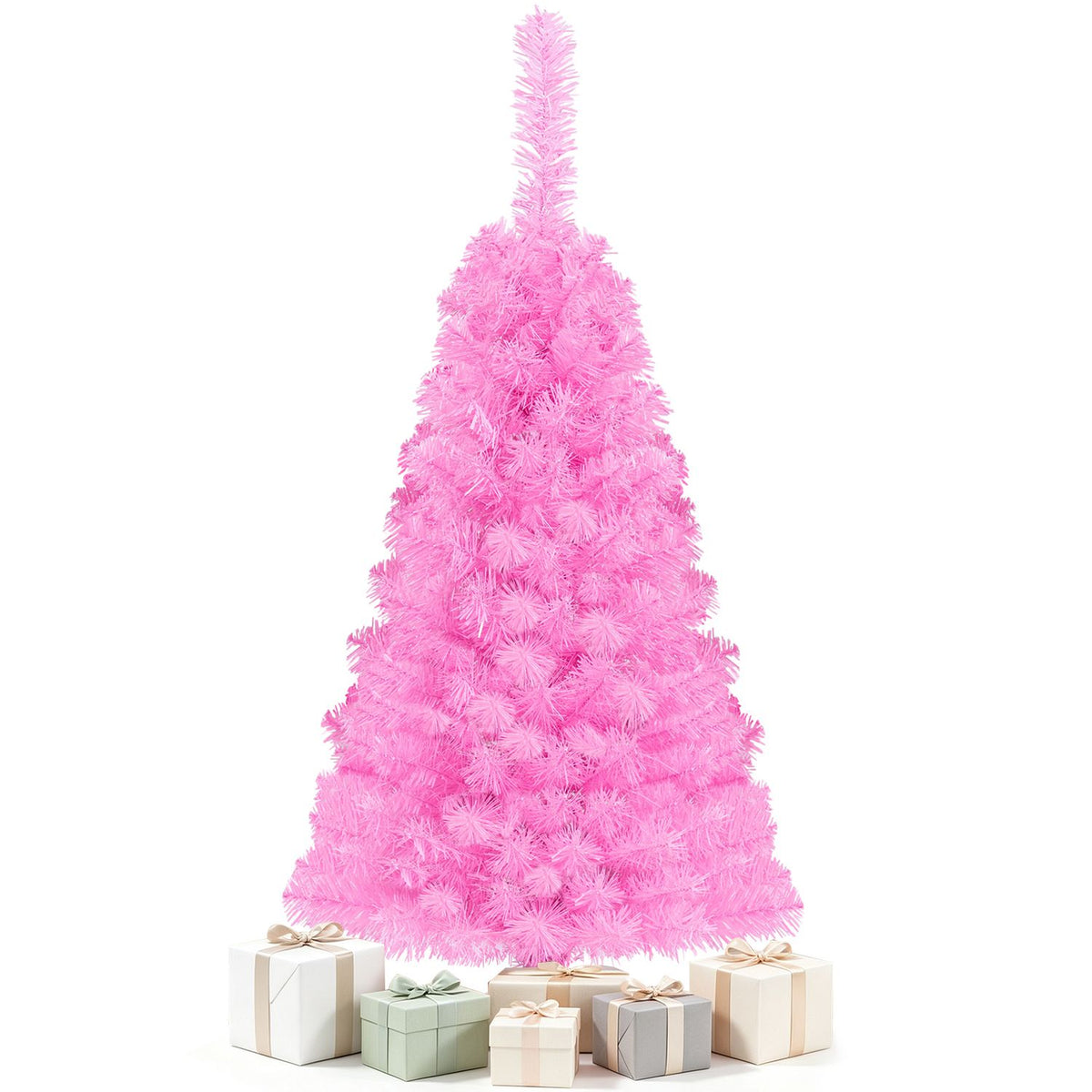 3 ft Premium Artificial Christmas Mini Tree with Stand-Pink