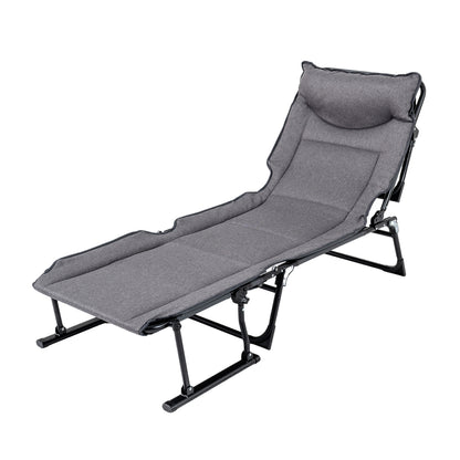 3-in-1 Folding Camping Cot with Adjustable Backrest