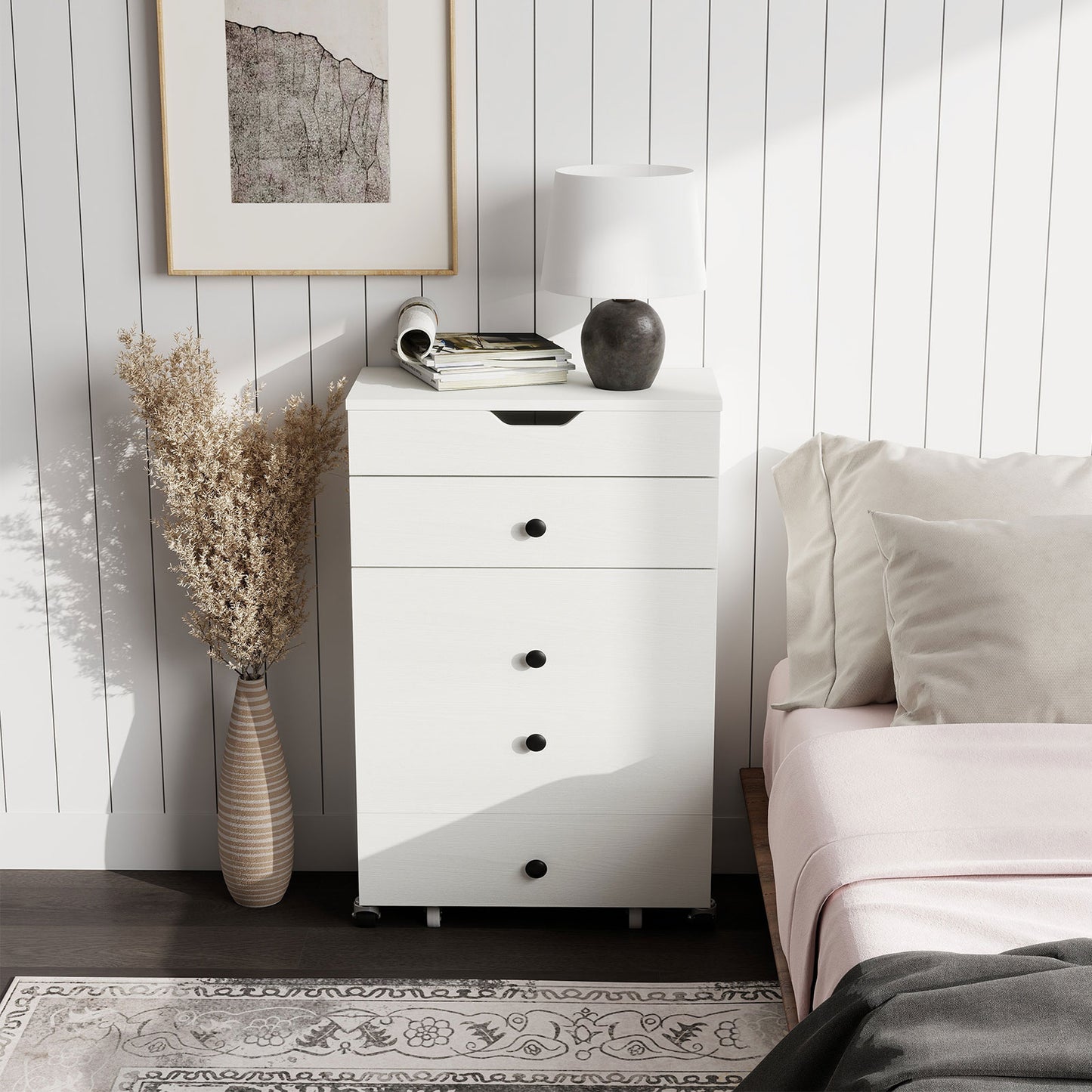 3-in-1 Vanity Desk Set with Lighted Mirror and Stool