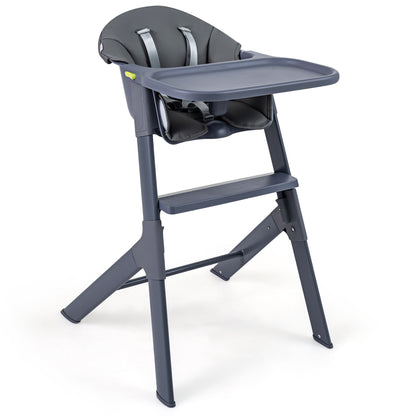 3-in-1 Convertible Baby High Chair with Tray and Footrest
