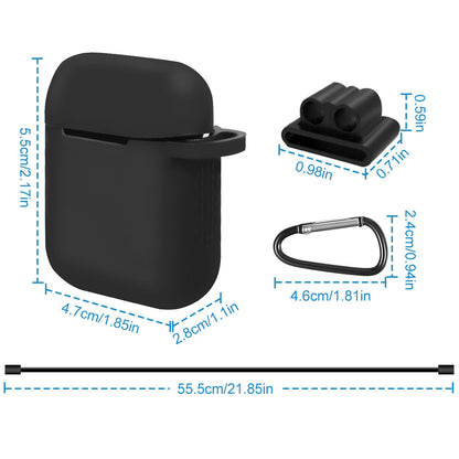 AirPods 1/2 Silicone Case with Accessories Kit