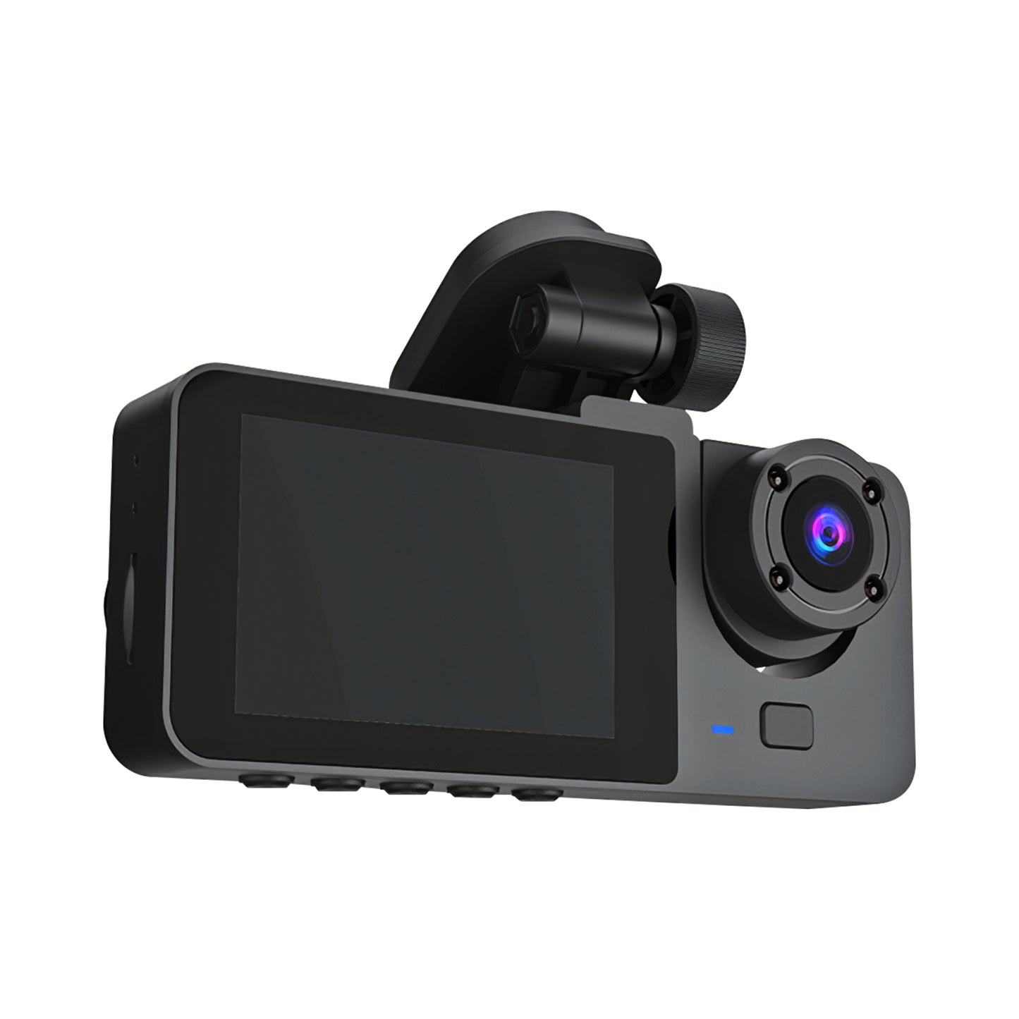 3-Channel Dash Cam with Front, Inside & Rear Cameras