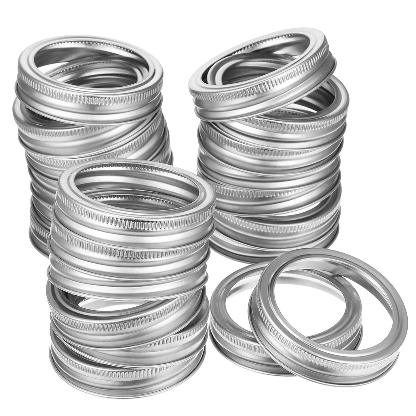 Regular Mouth Canning Jar Metal Rings 24 Pack Split-Type Bands