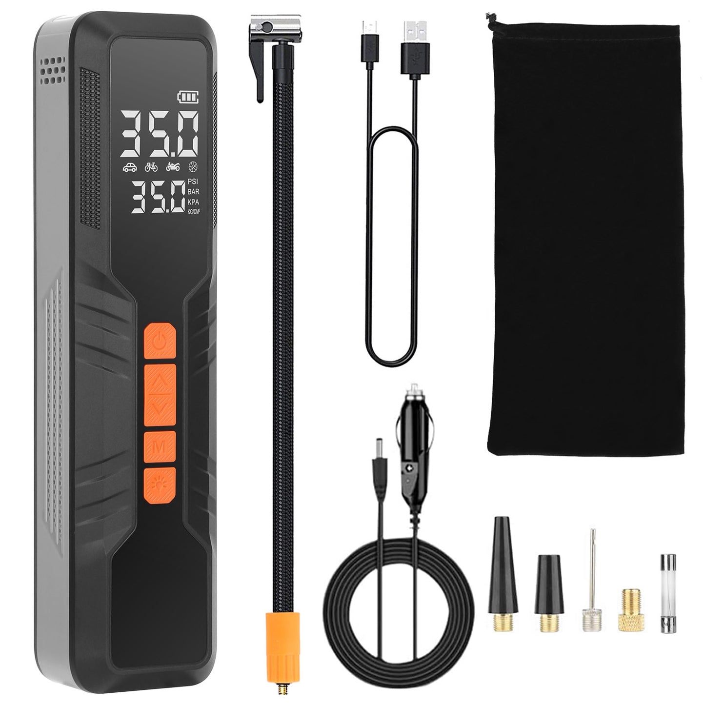 Portable Tire Inflator 150PSI Cordless Air Compressor