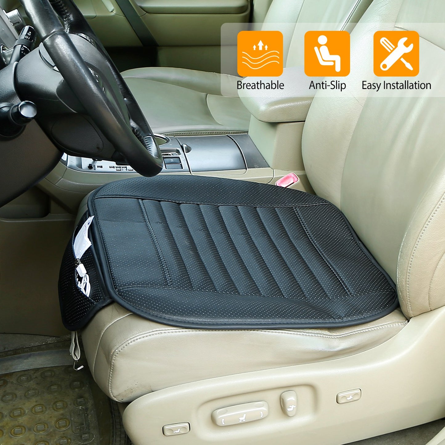 Car Front Seat Cover with Bamboo Charcoal Filling