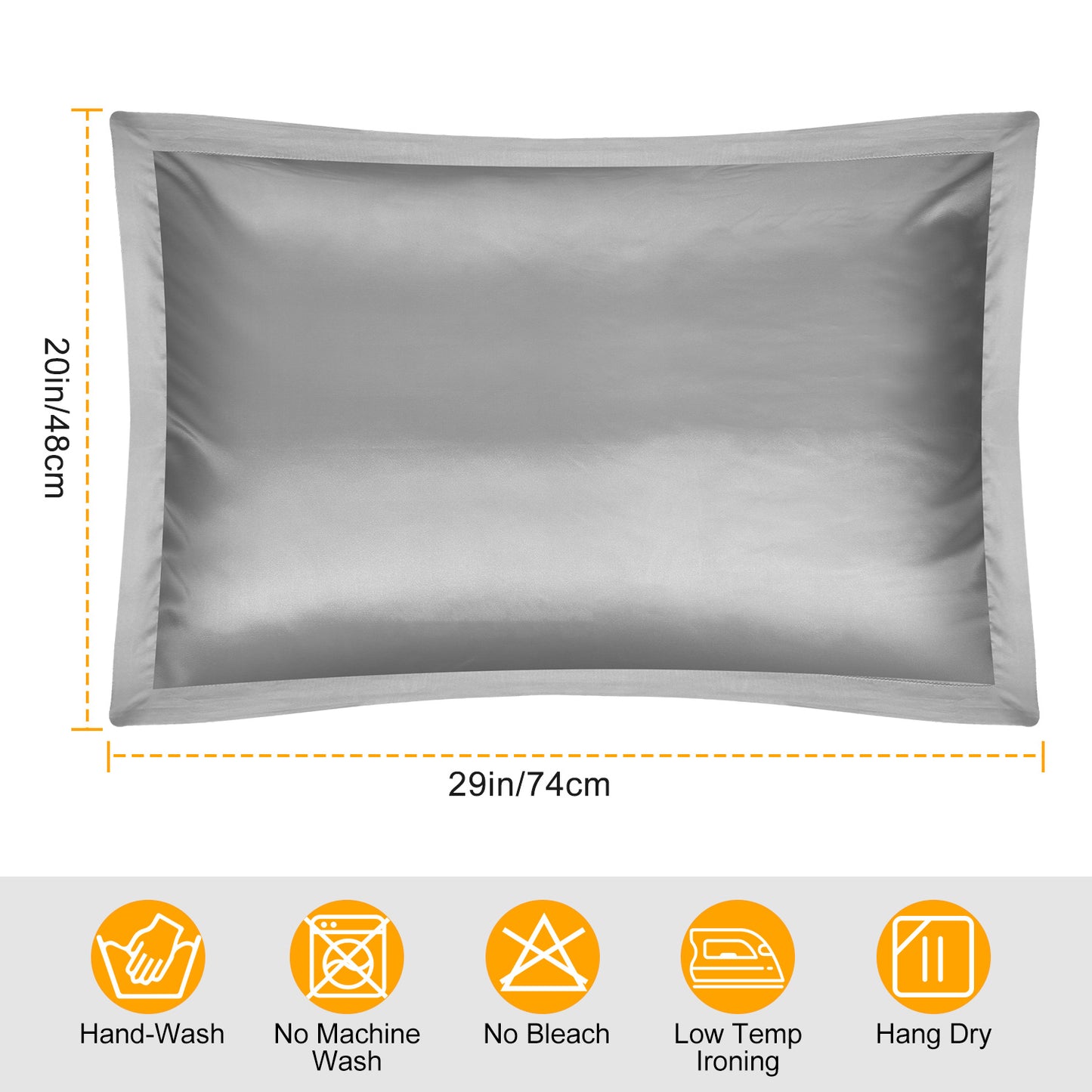 Satin Pillowcases Queen Size - 2 Pack Silky Smooth