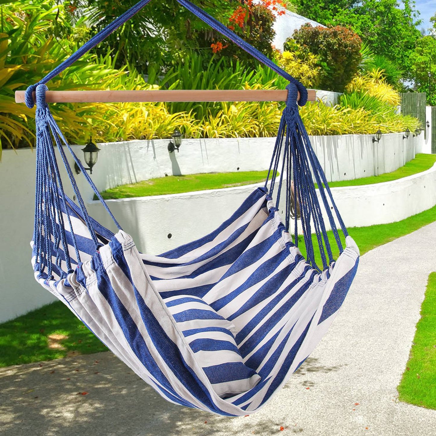 Hanging Hammock Chair with Pillows – 265 lbs Capacity