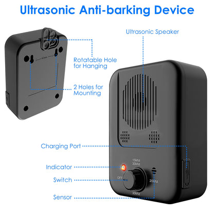 Ultrasonic Dog Bark Control Device with 3 Frequency Levels