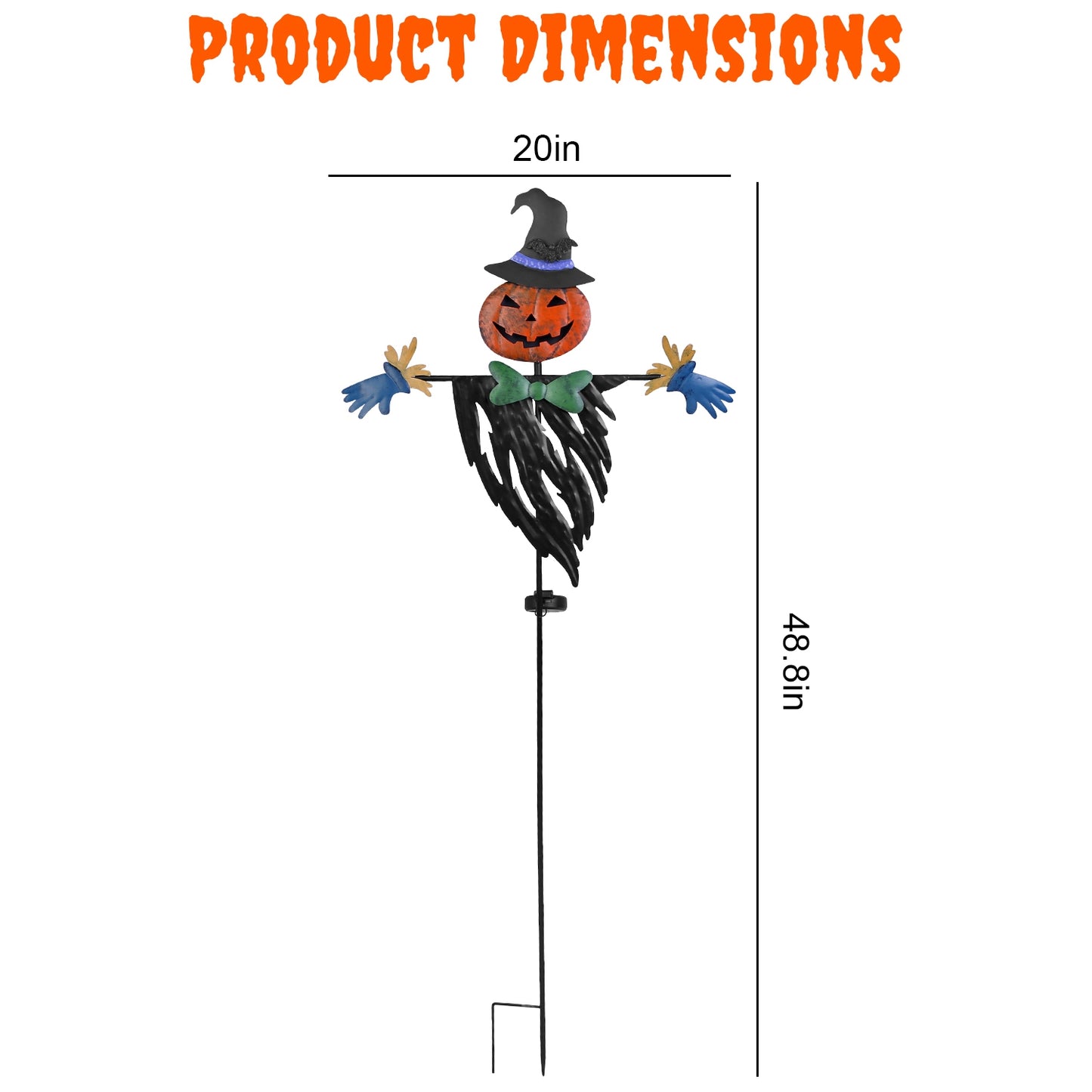 Solar Scarecrow Stake Light - Halloween Yard Decoration