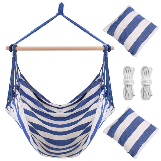 Hanging Hammock Chair with Pillows – 265 lbs Capacity