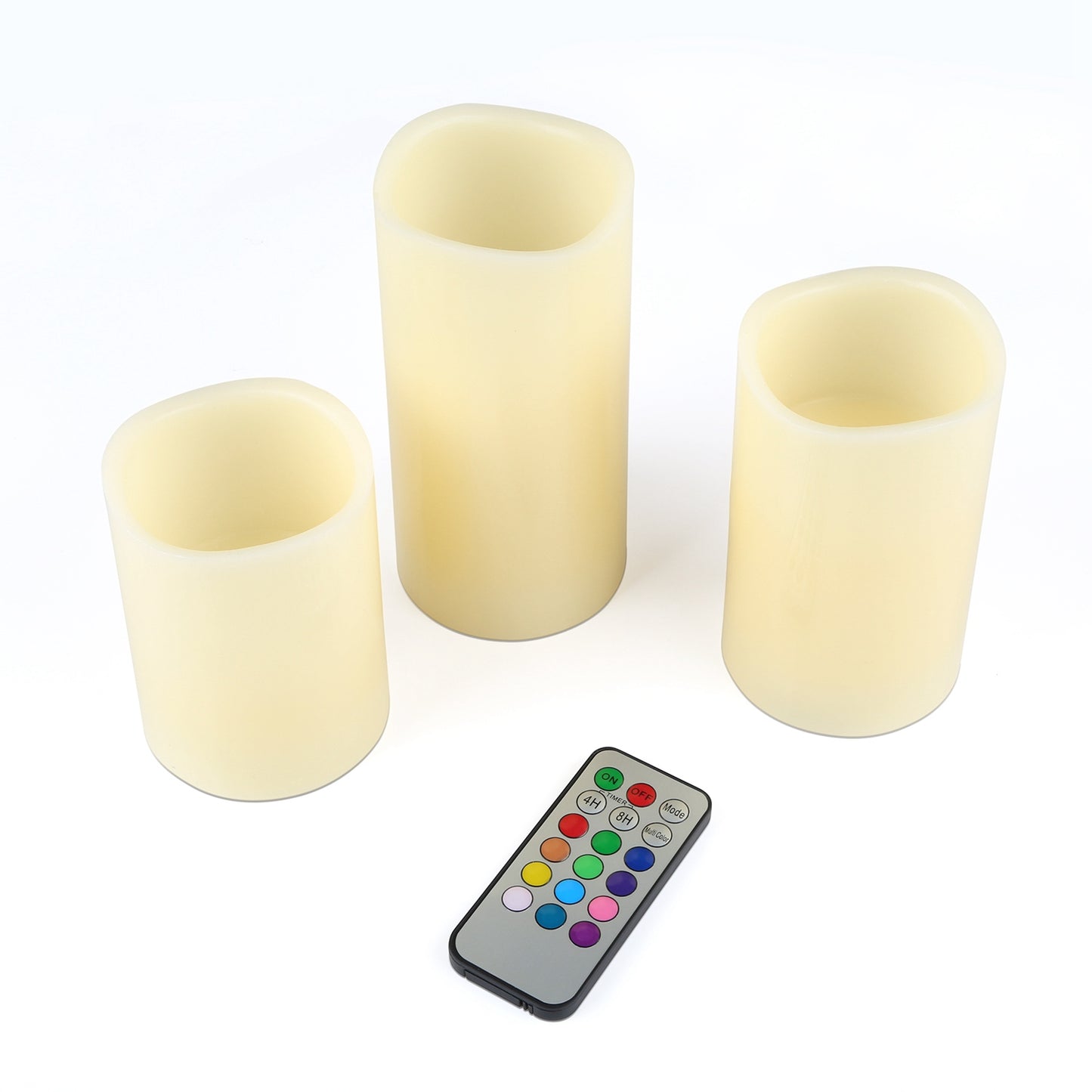 Flameless LED Candles with Remote Control - 3 Pack