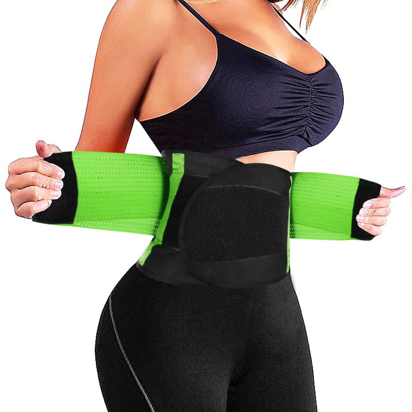 Waist Trainer Belt with Back Support - Adjustable Slimming Band