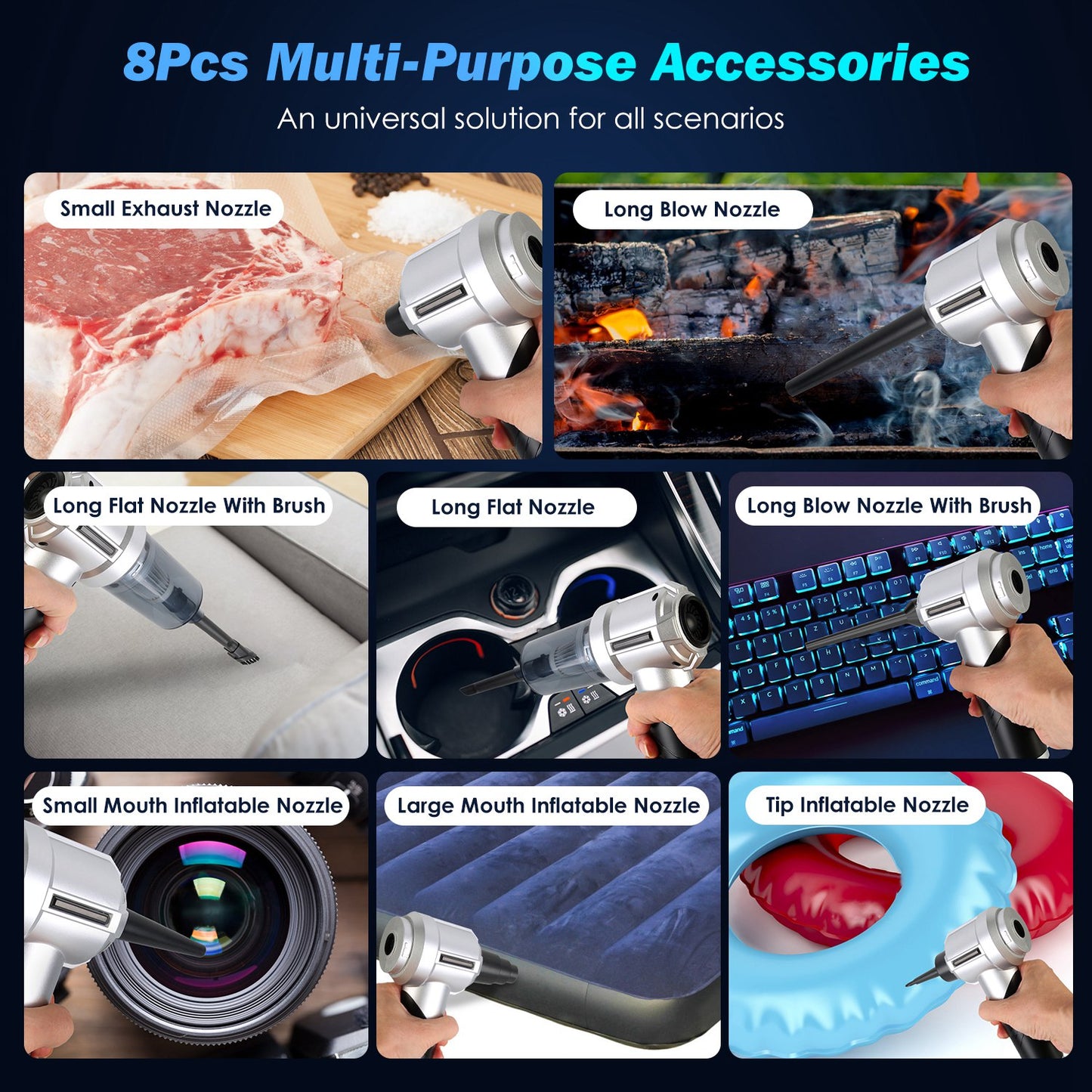 Cordless Car Vacuum Cleaner with 20000PA Suction & Brushless Motor