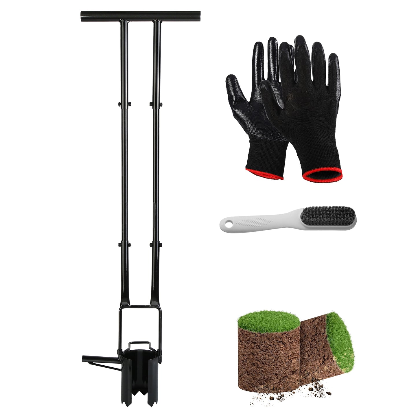 Long Handle Bulb Planter Tool with Foot Pedal & Serrated Base