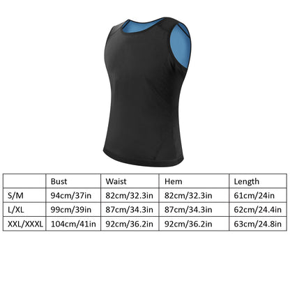 Men Sweat Vest Waist Trainer Shaper Heat Trapping Pullover Sweat Gym Vest Slimmer Sauna Suits Sweat Body Shaper Vest