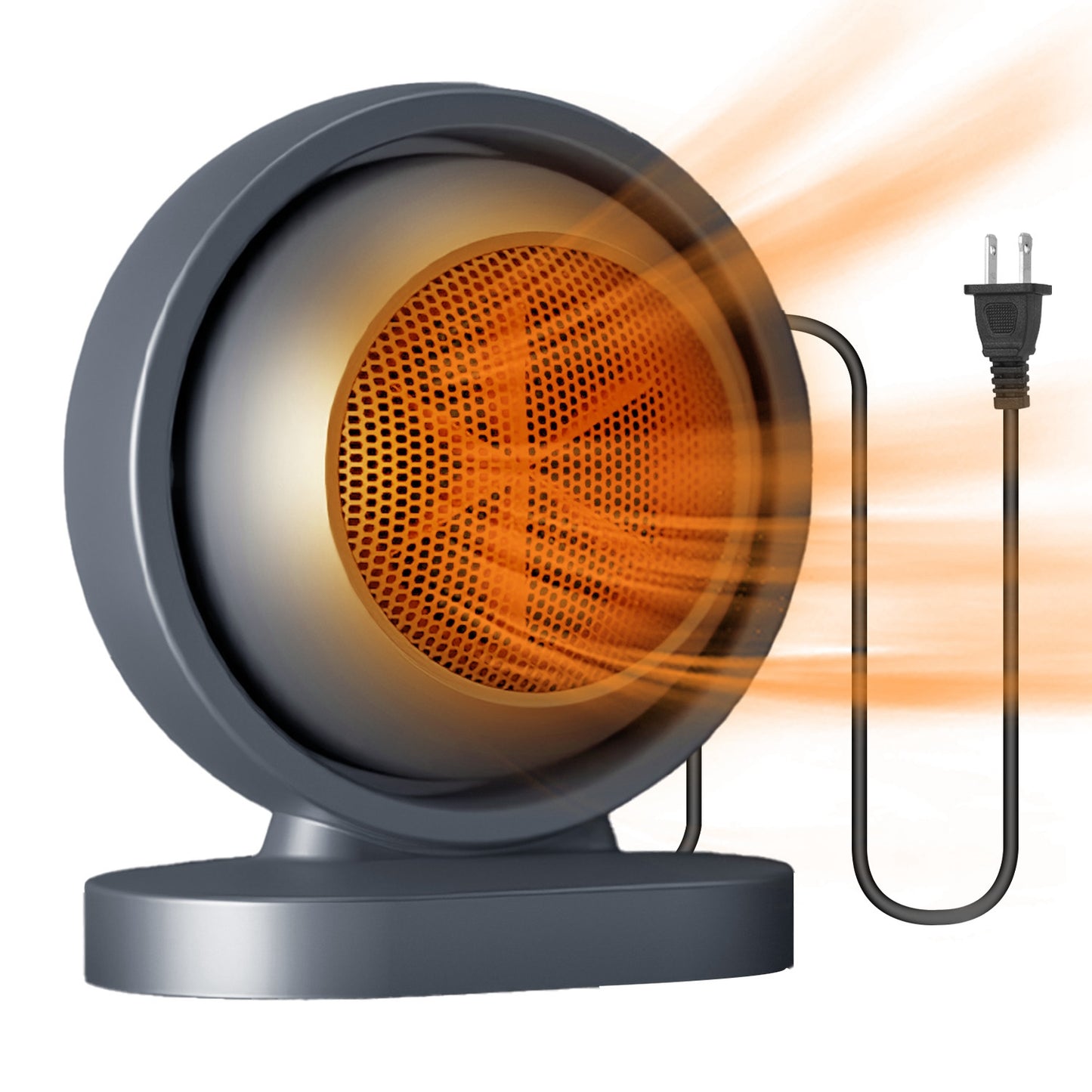 380W Portable Space Heater with 30° Tilt & Fast Heating