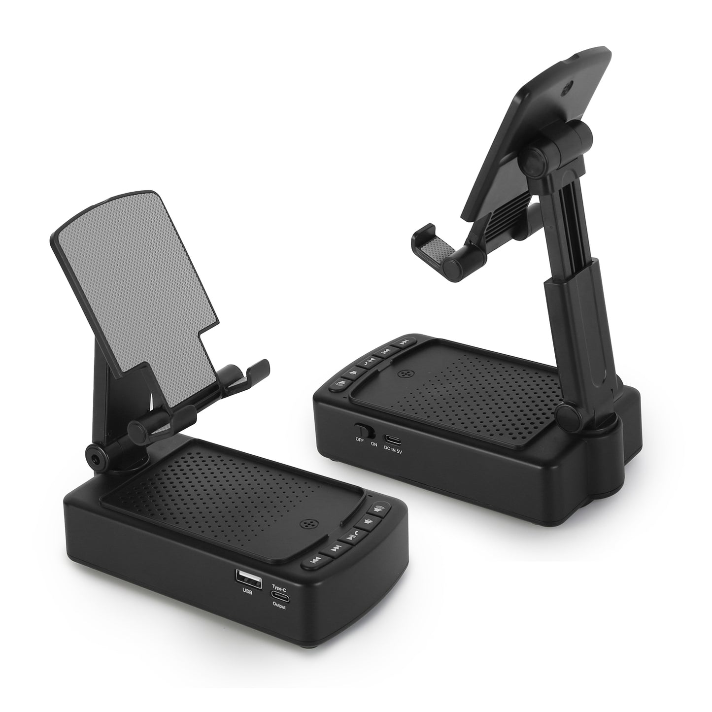 3-in-1 Phone Stand with Wireless Speaker & Power Bank