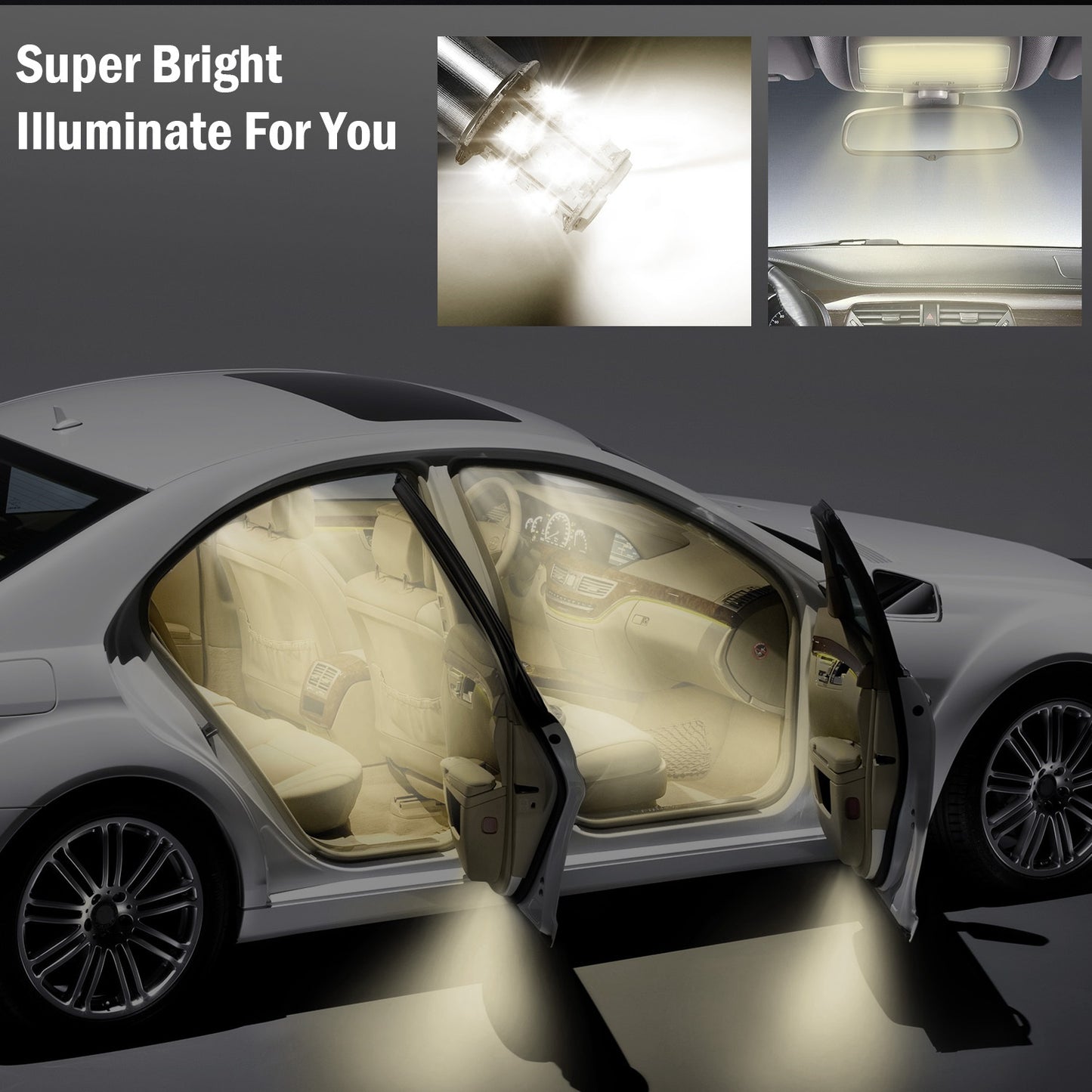 1156 LED Bulbs 13-SMD 4500K Warm White for Car Trailer (20-Pack)