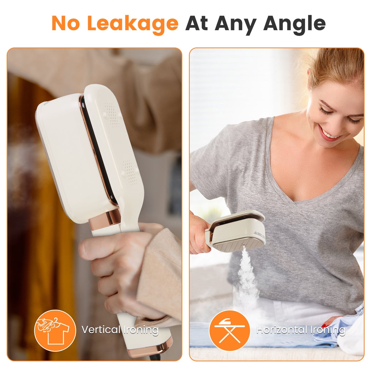 3-in-1 Travel Garment Steamer with 180° Rotating Head