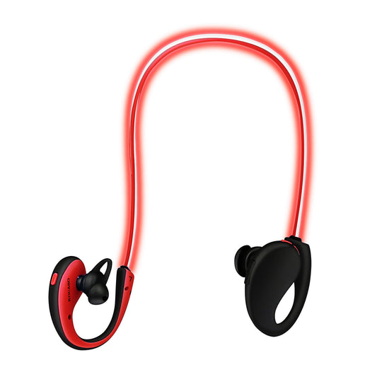Wireless Sports Neckband Earphones with LED Light & Mic