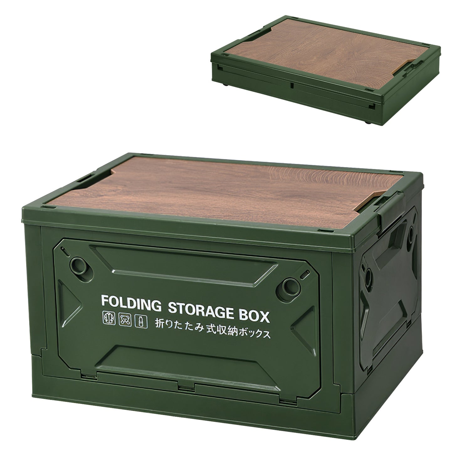 Collapsible Storage Bin with Wheels & Cutting Board Lid - 41QT