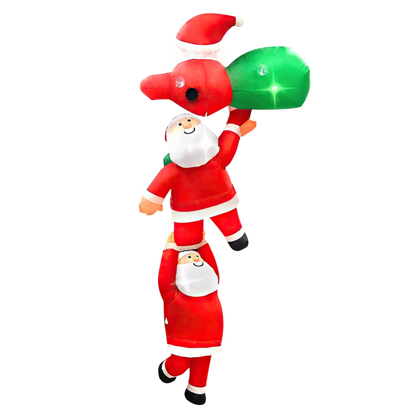 8FT Inflatable Climbing Santa Claus with LED Lights