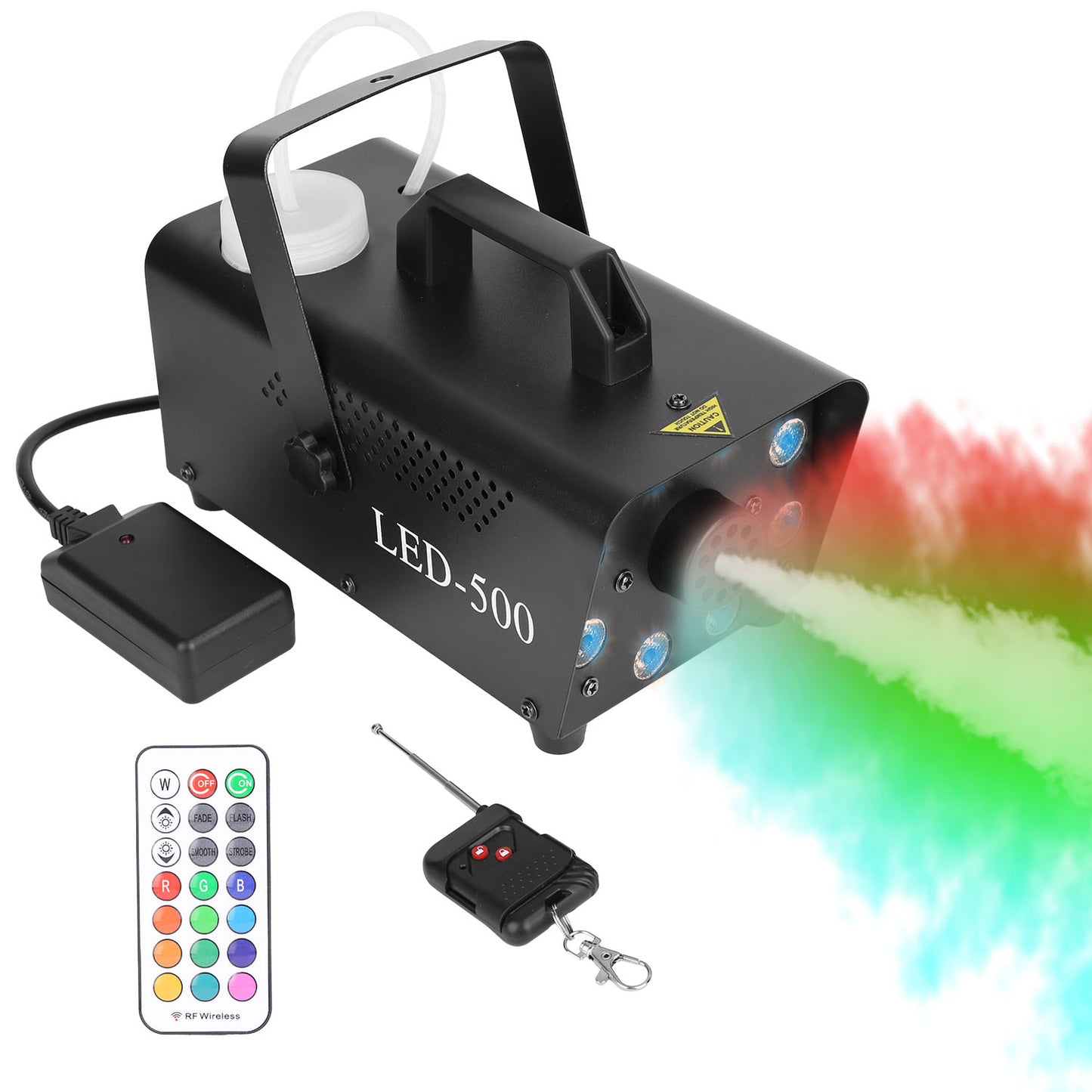 500W Fog Machine with LED Lights and Remote Control