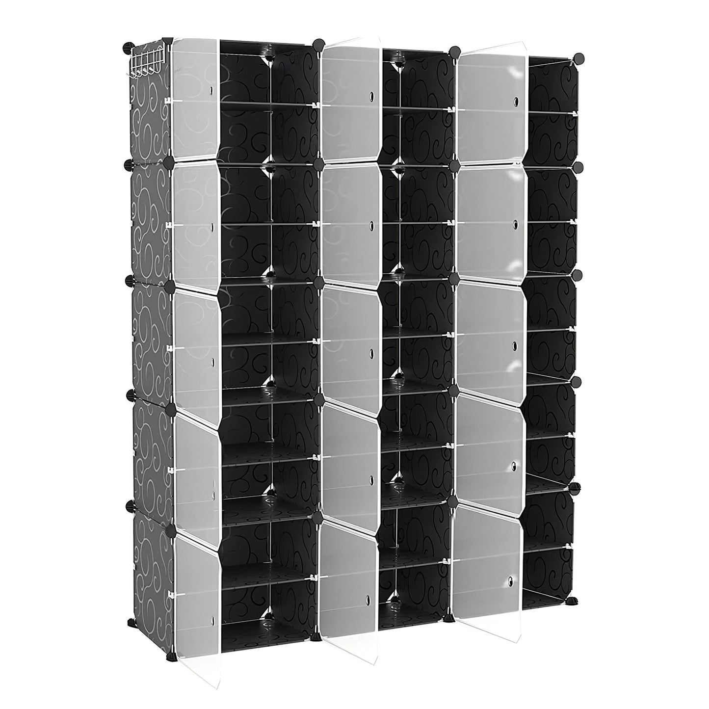 8-Tier Shoe Rack Organizer with Transparent Doors, 32 Pairs