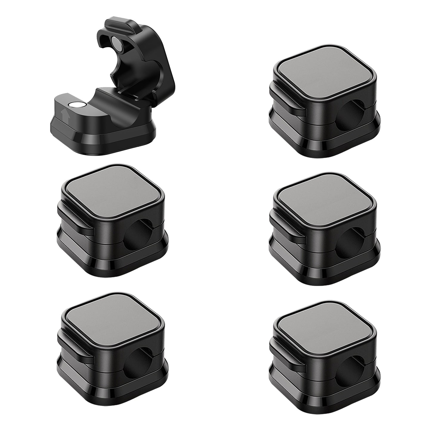 Magnetic Cable Clips 6-Pack - Adhesive Cord Organizer