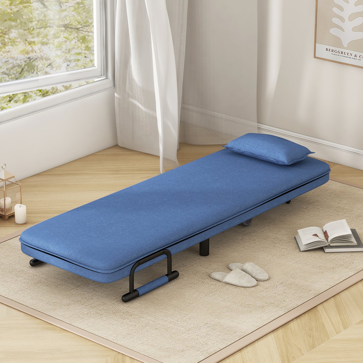 Convertible Sofa Bed with 5-Position Adjustable Backrest