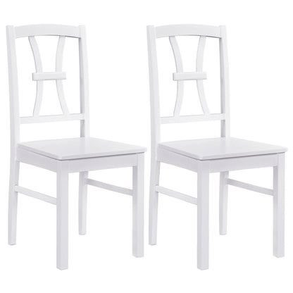 Dining Chairs Set of 2 with Cross Back and Rubber Wood Frame