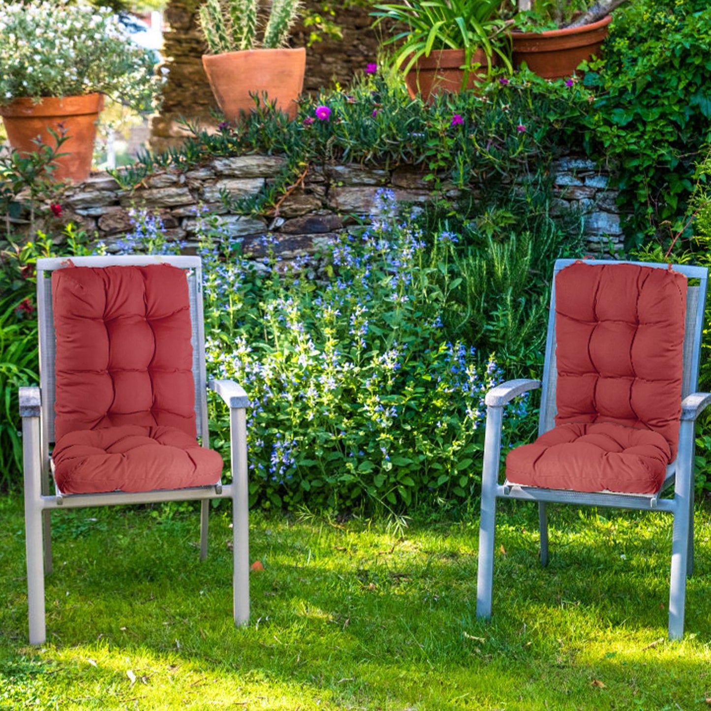Rocking Chair Cushion Set - Waterproof with Non-Slip Ties