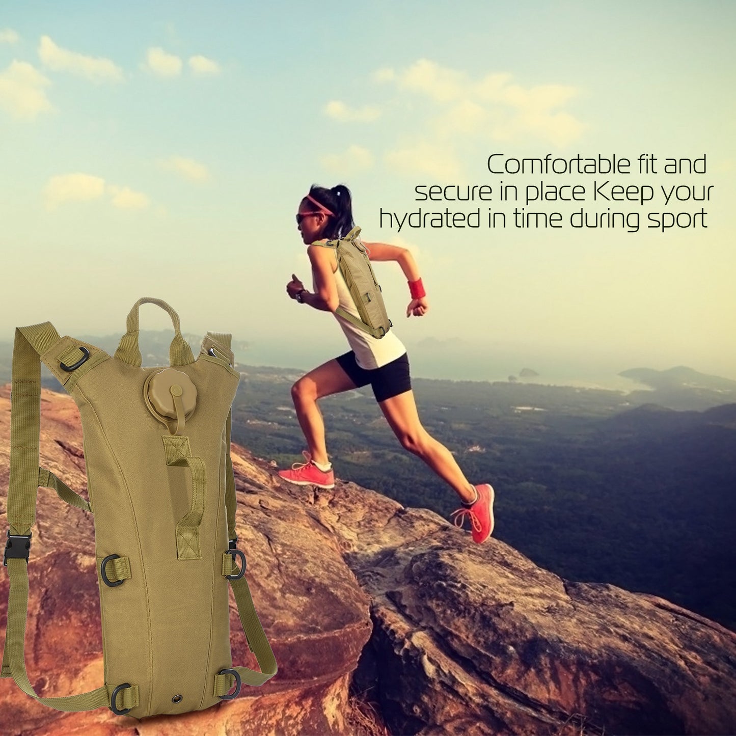 Tactical Hydration Pack with 3L Water Bladder
