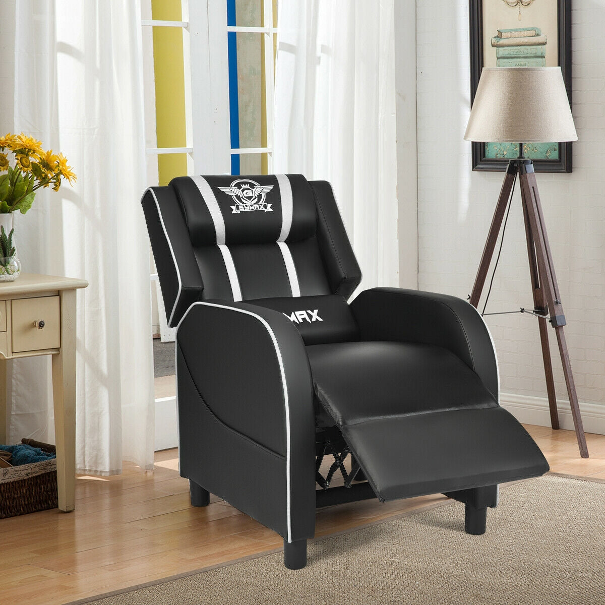 Gaming Recliner Chair with Massage and Footrest